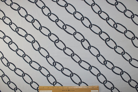 Chainlink print double sided brocade