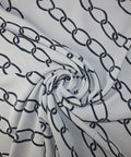 Chainlink print double sided brocade