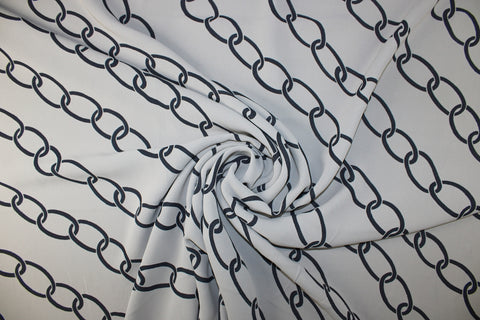 Chainlink print double sided brocade