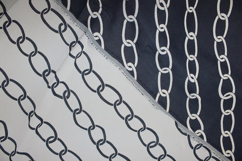 Chainlink print double sided brocade