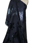 0scar navy floral brocade