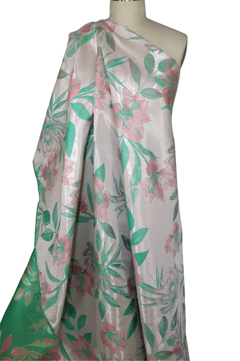 0scar pastel color floral brocade