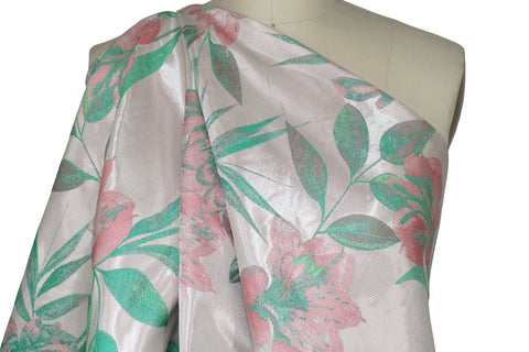 0scar pastel color floral brocade