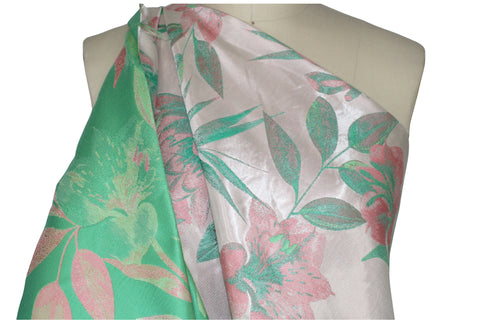 0scar pastel color floral brocade