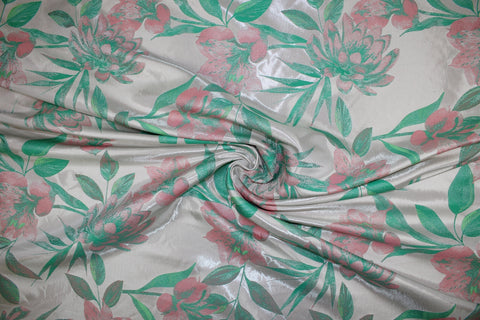 0scar pastel color floral brocade