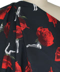 roses with legs print cotton