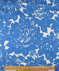 Rose print cotton bottom weight in blues