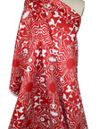 Abstract print cotton sateen