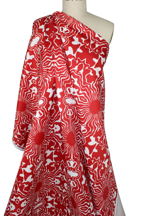 Abstract print cotton sateen