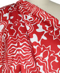 Abstract print cotton sateen