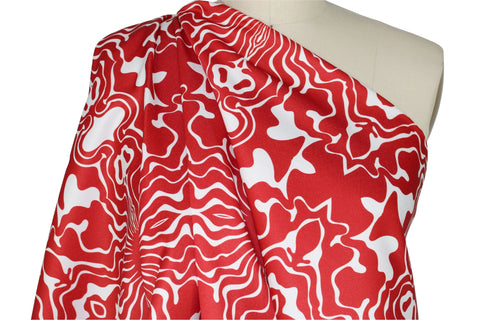 Abstract print cotton sateen