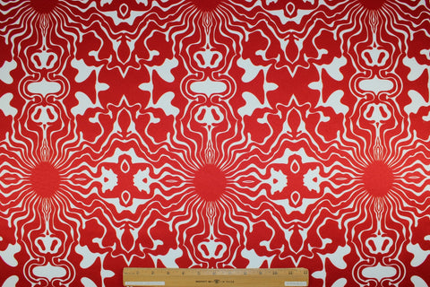 Abstract print cotton sateen