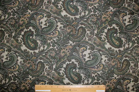Olive toned paisley cotton