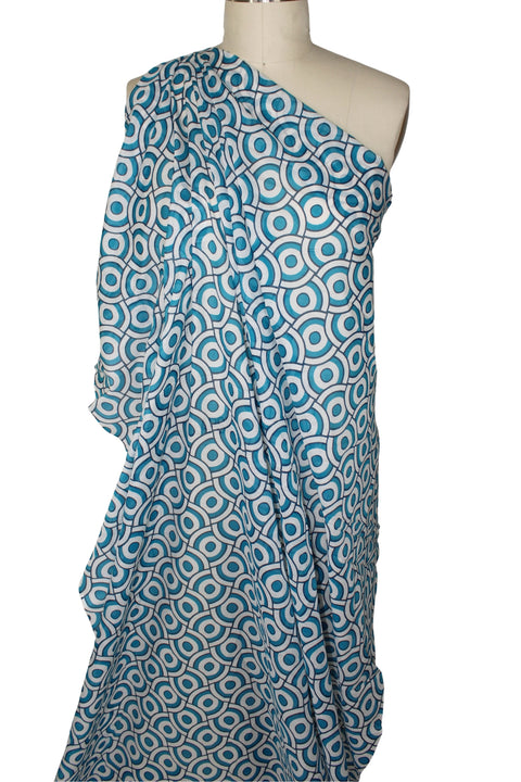 Circle print Swiss cotton batiste