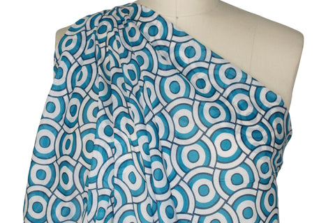 Circle print Swiss cotton batiste