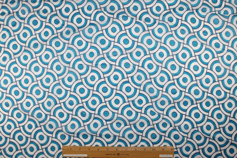 Circle print Swiss cotton batiste