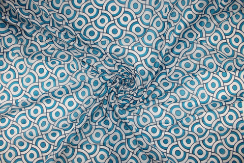 Circle print Swiss cotton batiste