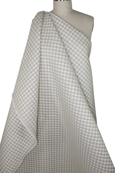 Eng!neered G@rments Houndstooth Canvas Coating - Beige/White