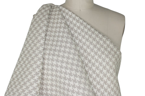 Eng!neered G@rments Houndstooth Canvas Coating - Beige/White