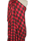 Tartan silk crepe de chine