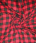 Tartan silk crepe de chine