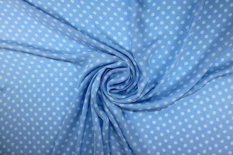 polka dot silk crepe de chine