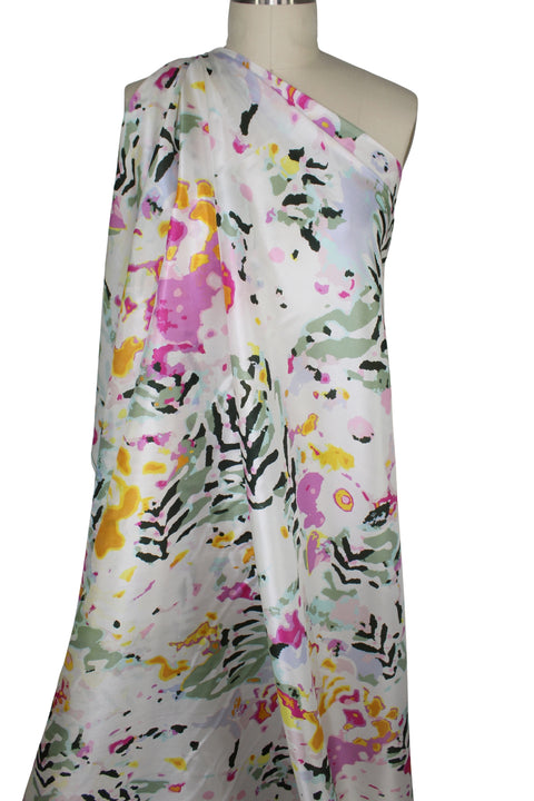 Abstract print Italian silk crepe de chine