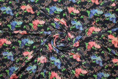 Floral silk crepe de chine