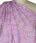 Abstract chevron print silk crepe de chine