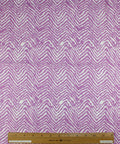 Abstract chevron print silk crepe de chine