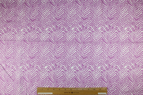 Abstract chevron print silk crepe de chine