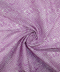 Abstract chevron print silk crepe de chine