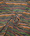 Squiggly lines silk crepe de chine