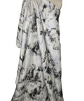 Marble effect silk satin