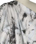 Marble effect silk satin