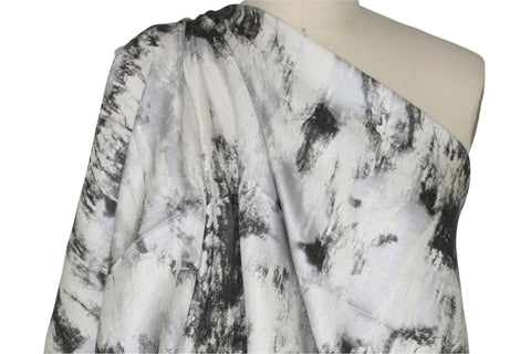Marble effect silk satin