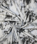 Marble effect silk satin