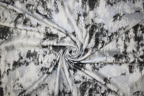 Marble effect silk satin