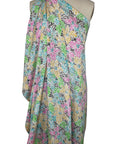 0scar dense floral silk crepe de chine