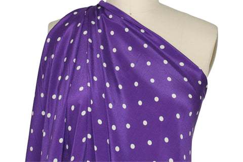 Polka dot silk crepe de chine