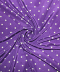 Polka dot silk crepe de chine