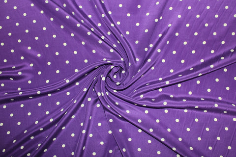 Polka dot silk crepe de chine