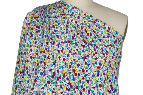 0scar floral silk crepe de chine