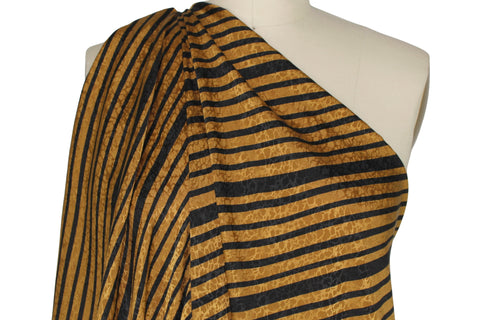 Bronze and black 0scar silk jacquard