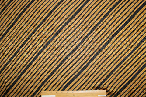 Bronze and black 0scar silk jacquard