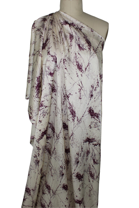 0scar hammered silk in purple, gray, and white