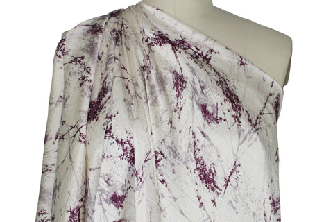 0scar hammered silk in purple, gray, and white