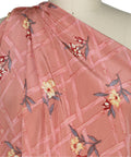 0scar bamboo/floral silk crepe de chine