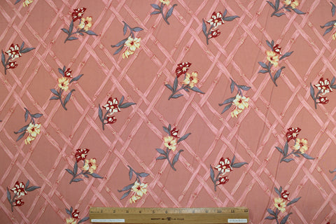 0scar bamboo/floral silk crepe de chine