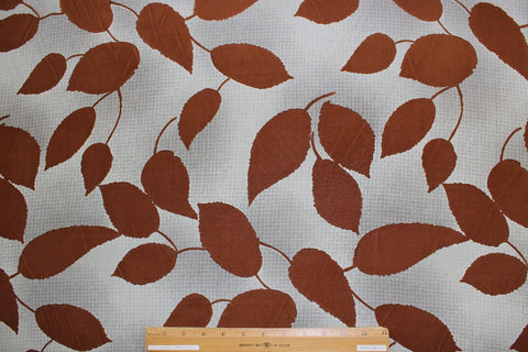 0scar leaf print silk crepe de chine